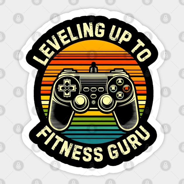 Leveling Up to Fitness Guru Sticker by MakerMind8.2